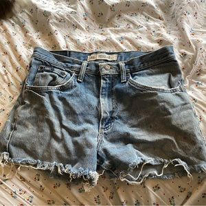 Vintage denim high waisted shorts